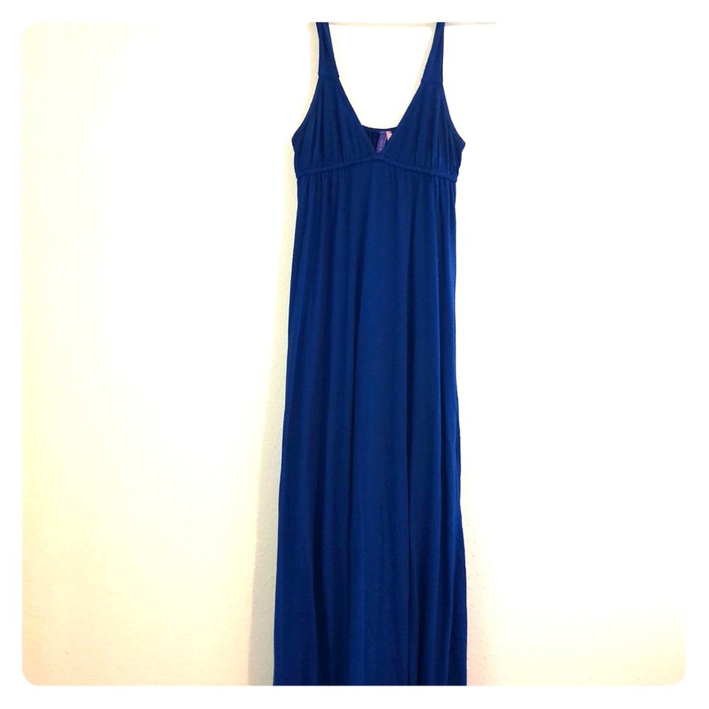 LF Royal Blue V-Neck Maxi Dress